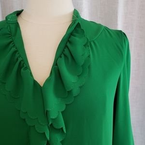 Anthro Ruffled Kelly Picea blouse by HD in…